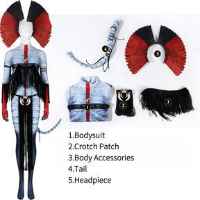 Shusheng-R Avatar:Fire and Ash Neytiri te Ckaha Mo'at’ite Cosplay Costume Tail Zentai Female Halloween Party Bodysuit