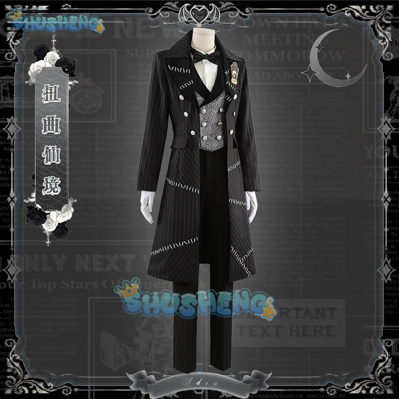 Twisted-Wonderland Idia Shroud Cosplay Costume Uniform Halloween Carnival Party Christmas Play Role Clothes Clothing