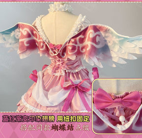 Hoshimiya Ichigo Cosplay Anime Aikatsu!Costume Sweet Lolita with Wings for Hallowmas Christmas Role Play Women