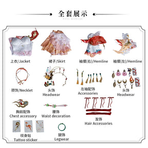 New Honor Of Kings Xi Shi Cosplay Costumes Dress Skirt Necklace Crown To Choose For Game Party Custom Made