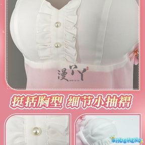 Anime Yosuga No Sora Kasugano Sora Cosplay Costume Girl Sweet Lolita Dress Pajamas Summer Nightgown Ruffle Nightwear Clothes
