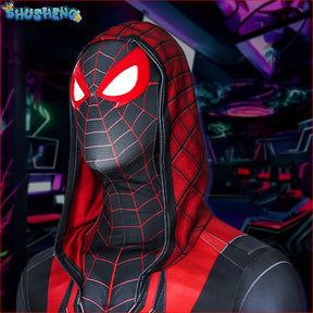 For Adult Anime Spider Man Across The Spider-Verse Cosplay Costume Miles Morales Superhero Jumpsuit