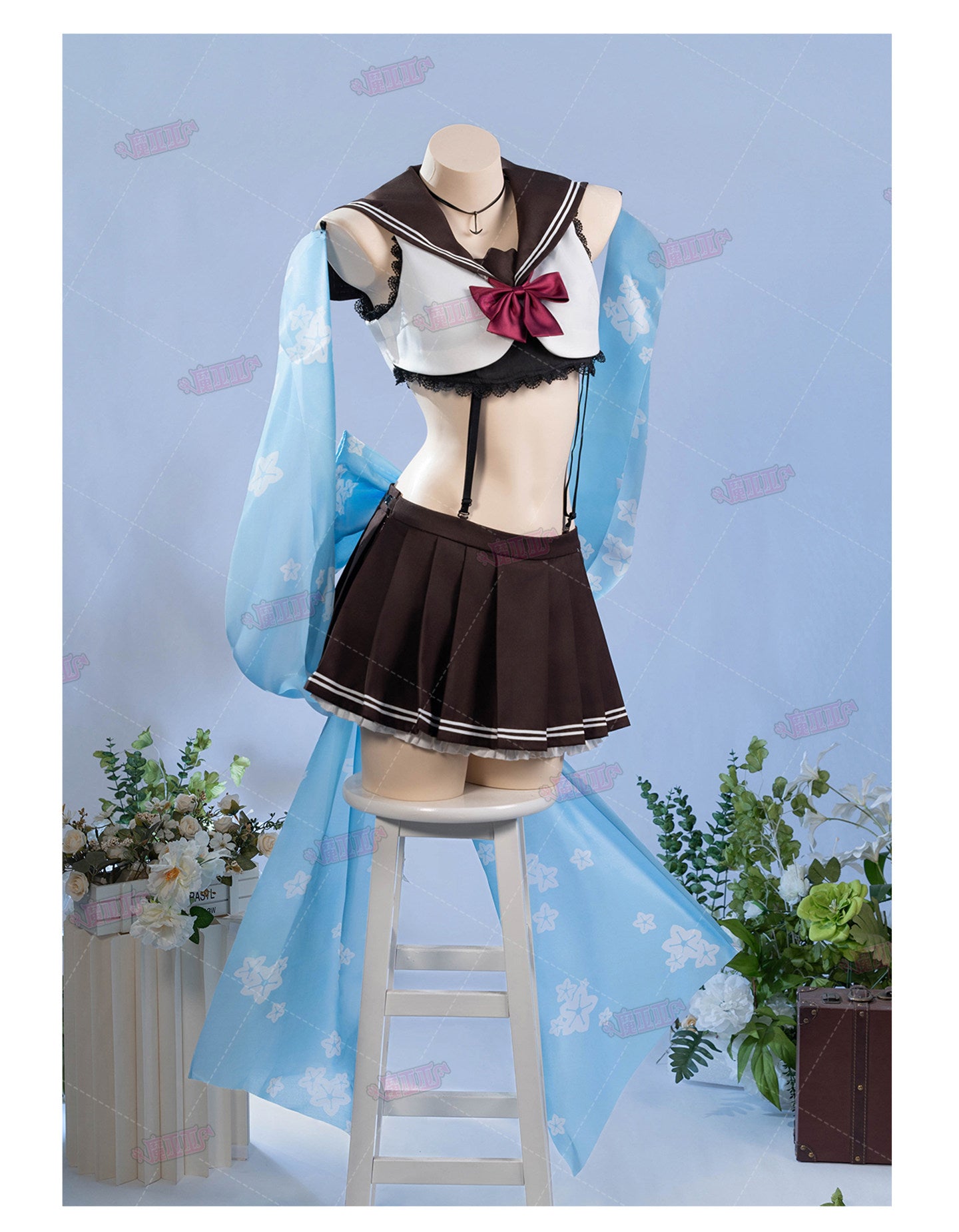 Shusheng-R Azur Lane IJN Yukikaze Cosplay Costume JK Uniform Lovely Uniform Halloween Party Role Play Outfit Women
