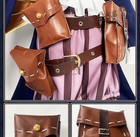 Identity Ⅴ Anne Lester Toy Merchant Cosplay Costume Hat waist bag glasses tie Halloween Gothic casual uniform Woman Man New set