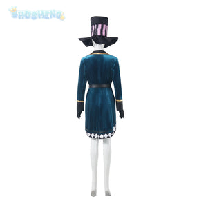 Game Alice: Madness Returns Cosplay Costume Alice Hat, Belt, Tie, Gloves, Halloween Party Magician Uniform Woman man Set S-XXXL