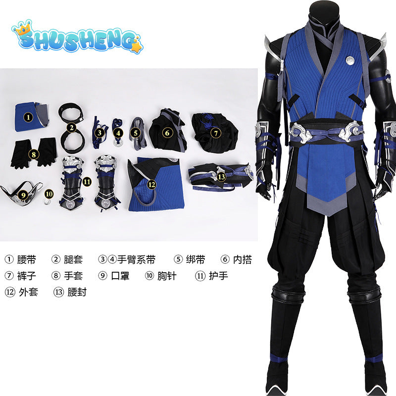 Sub Zero Cosplay Role Play Anime Game Mortal Kombat Costume Disguise Adult Men Cosplay Roleplay Fantasia Outfits Male Halloween