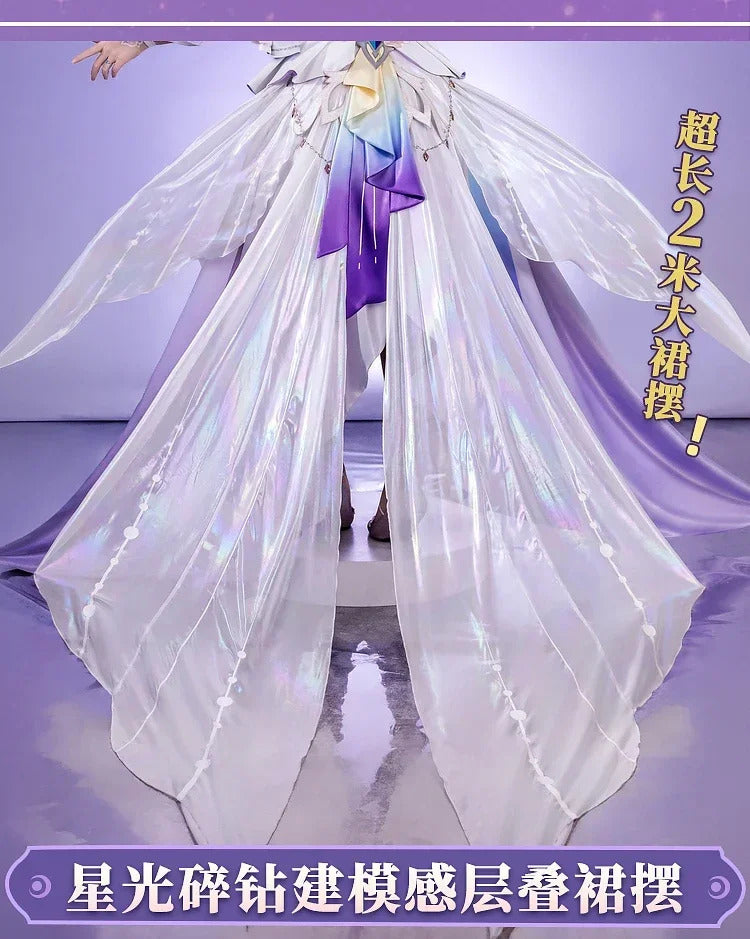 Shusheng-R Honkai: Star Rail Cyrene Women Elegant Dress Uniform Cosplay Costume Headwear props Halloween Party Role Play Outfit