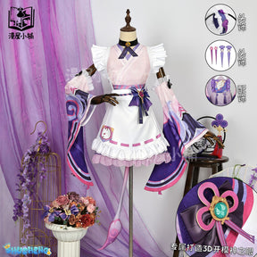Game Genshin Impact Yumemizuki Mizuki Cosplay Costume Lolita Cute Dress for Women The Enchanting Dream in Love Anime Clothes
