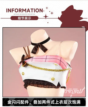 Game Azur Lane USS Laffey Cosplay Costume Halloween Carnival New Pink Song Dress Accessories Props Wig Uniform Women's Sweet Set