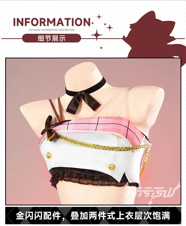 Game Azur Lane USS Laffey Cosplay Costume Halloween Carnival New Pink Song Dress Accessories Props Wig Uniform Women's Sweet Set
