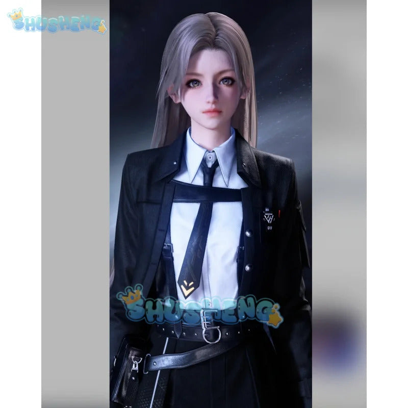 Love and Deepspace Heroines Cosplay Costume Breaking Night Shadow Combat Suit Uniform Halloween Party for Women Men Carnival