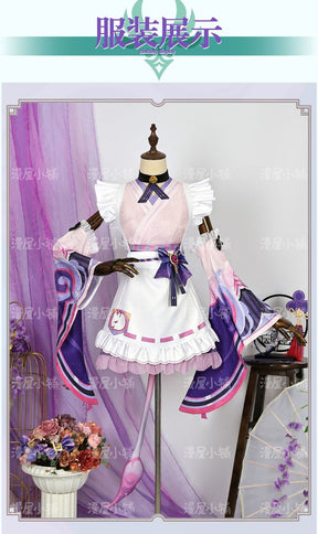 Game Genshin Impact Yumemizuki Mizuki Cosplay Costume Lolita Cute Dress for Women The Enchanting Dream in Love Anime Clothes