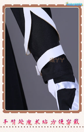 Anime Bleach Kurosaki Ichigo Cosplay Costume Japanese Manga Cosplay Black and White Outfit Halloween Role Play Uniform for Men