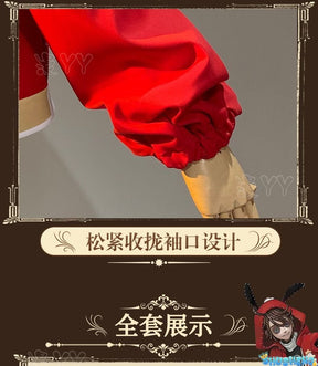 Prisoner Luca Balsa Cosplay Game Identity V Cosplay Costume Red Uniforms Coat Hat Wig Suits Party Play Clothes for Men Women