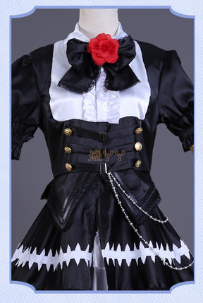 Kurumi Tokisaki Cosplay Costume Anime Date A Live Worst Spirit Dress Maid Uniform Headband Eye Patch Gloves Halloween