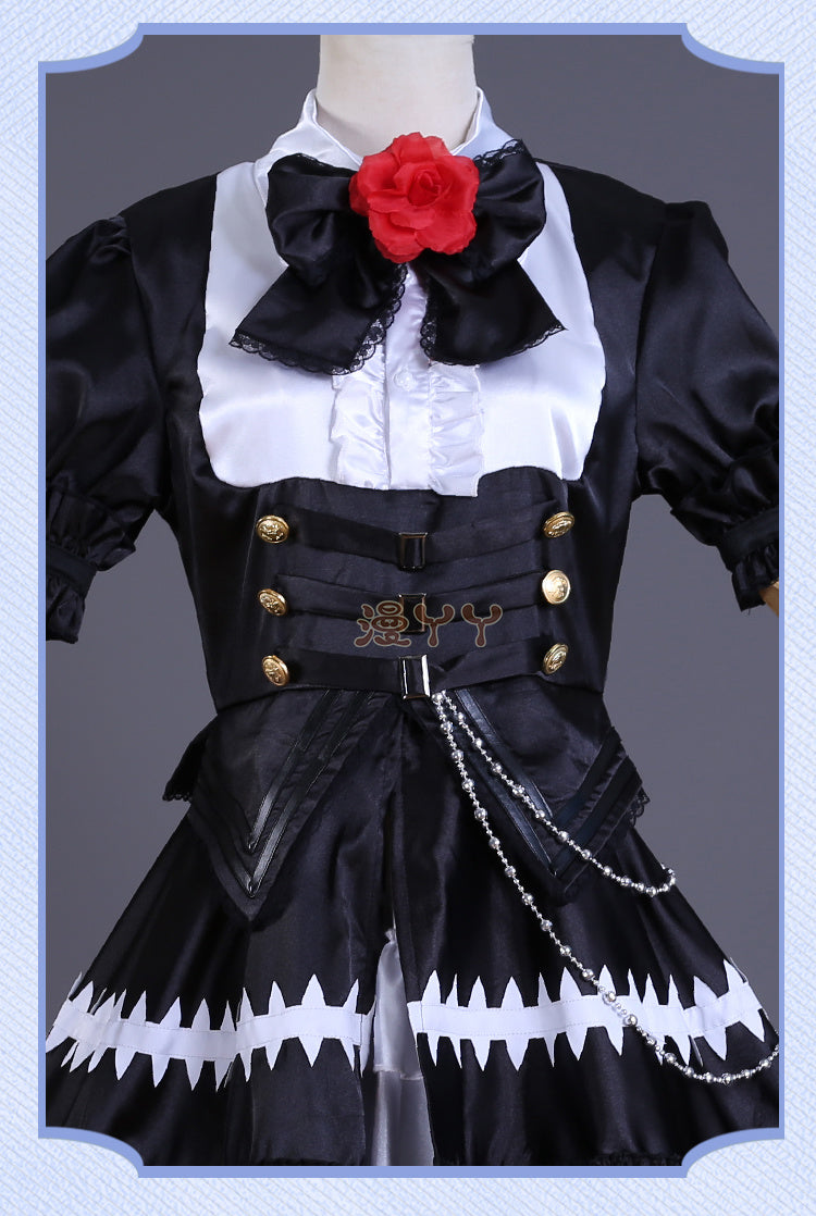 Kurumi Tokisaki Cosplay Costume Anime Date A Live Worst Spirit Dress Maid Uniform Headband Eye Patch Gloves Halloween