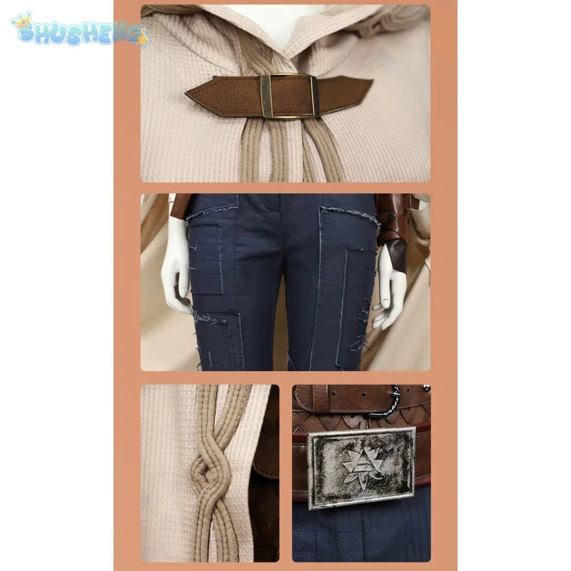 Kora cosplay rebel cos moon Carl Kora costume cloak belt waist cover pants props set Halloween fashion women's fantasy uniform