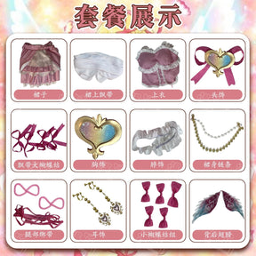Hoshimiya Ichigo Cosplay Anime Aikatsu!Costume Sweet Lolita with Wings for Hallowmas Christmas Role Play Women