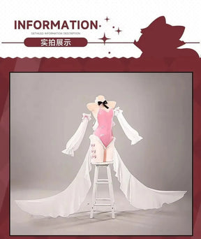 Game Azur Lane USS Halford Cosplay Costume Sexy pink jumpsuit props accessories wig set Halloween sweet women New uniform S-XXL