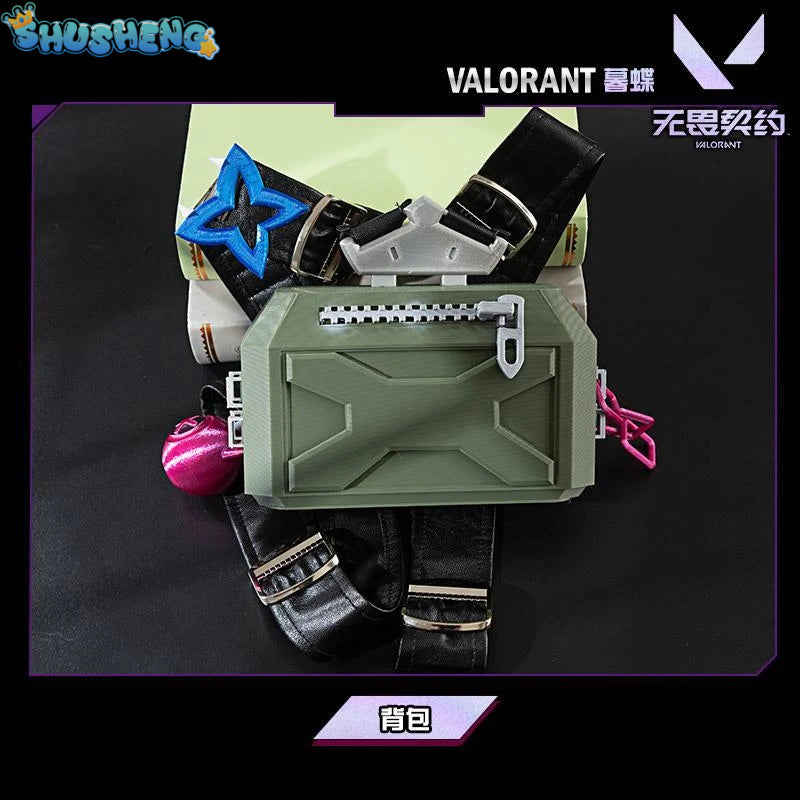 Clove Cosplay costume Game Valorant Cosplay【S-2XL 】 Shusheng Valorant Clove Cosplay Backpack Women Costume VALORANT Plus Size