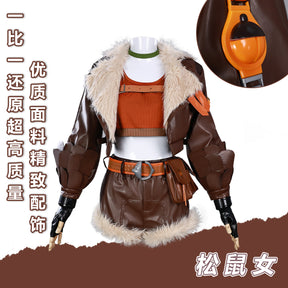 Rivals Doreen Green Cosplay Fantasia Squirrel Girl Cosplay Costume Women Clothes Headband Wig Roleplay Halloween Carnival Suit