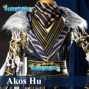 Game Naraka Bladepoint Akos Hu Cosplay Costume New Men's Halloween Party Outfit Set with Wig Accessories New Arrival Hot Sale