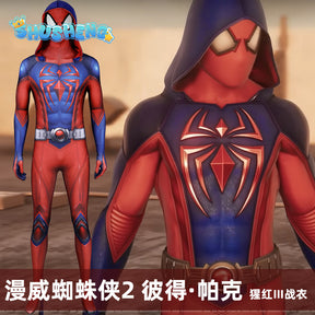 Scarlet Spider Cosplay Costume For Men Jumpsuit Bodysuit Across Fresh Halloween Carnival Party Role Play Suit New