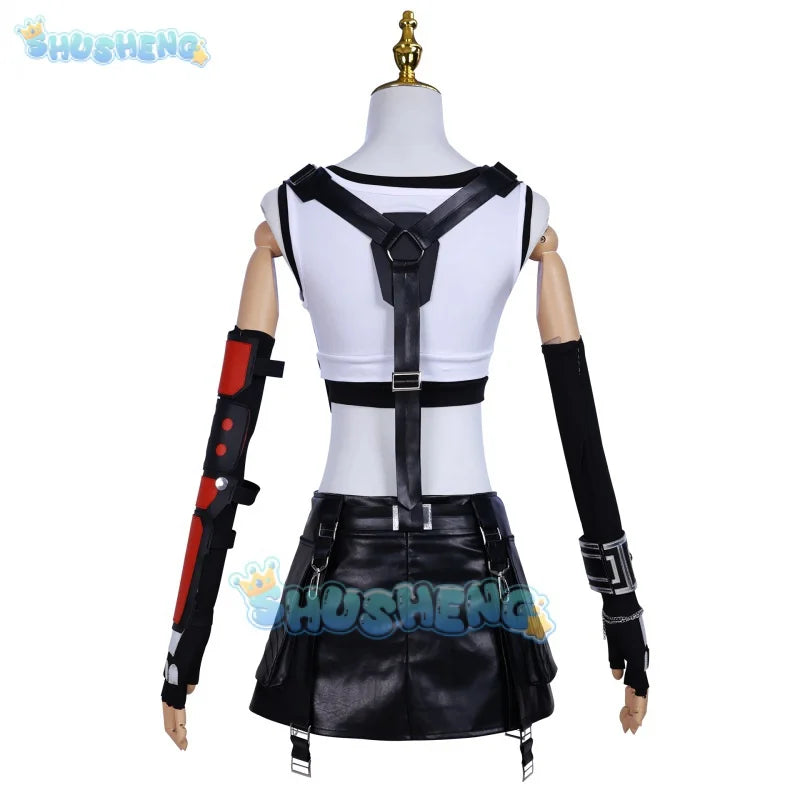 Tifa Lockhart cosplay fantasy wigs anime game Final Fantasy VII costume disguise adult women cosplay wherein Fantasia outfits