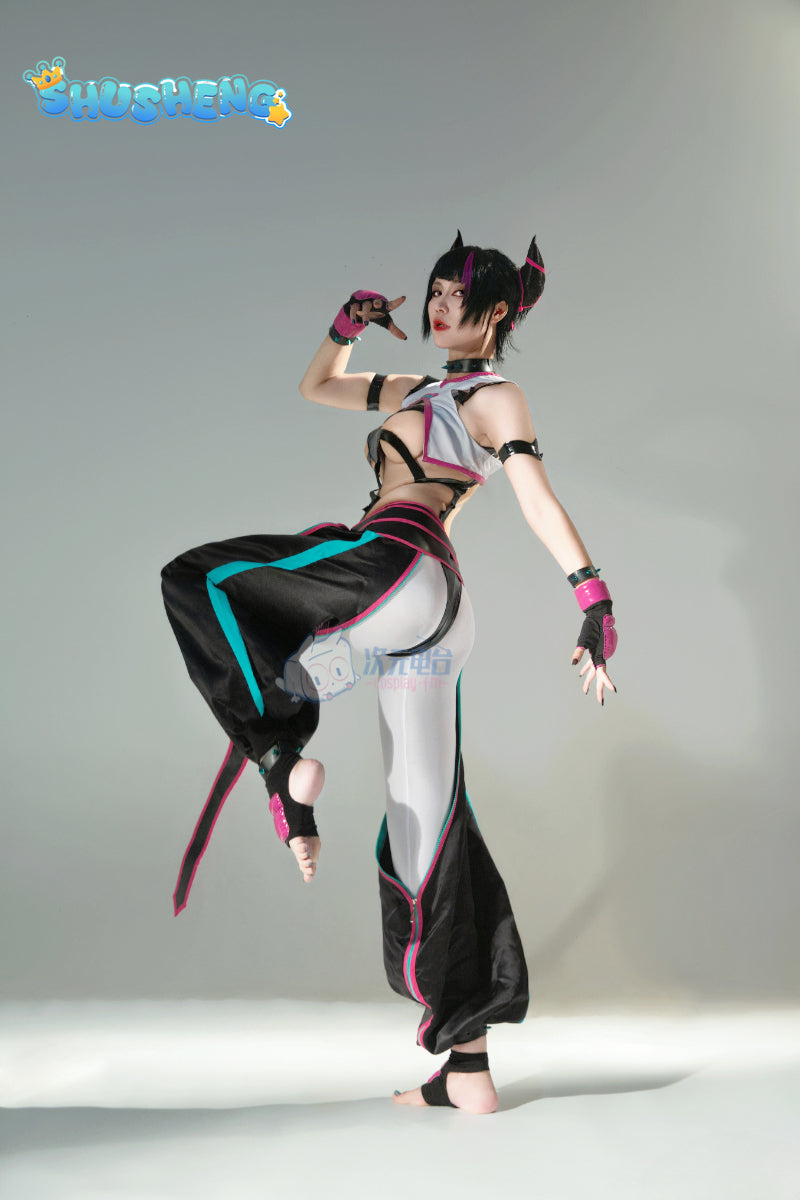 Games Anime New Street Fighter Cos Costumes Juri Han Cosplay Character Uniform Performance Clothes Halloween Carnival