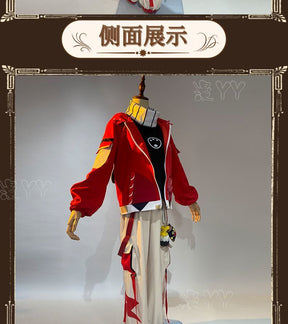 Prisoner Luca Balsa Cosplay Game Identity V Cosplay Costume Red Uniforms Coat Hat Wig Suits Party Play Clothes for Men Women