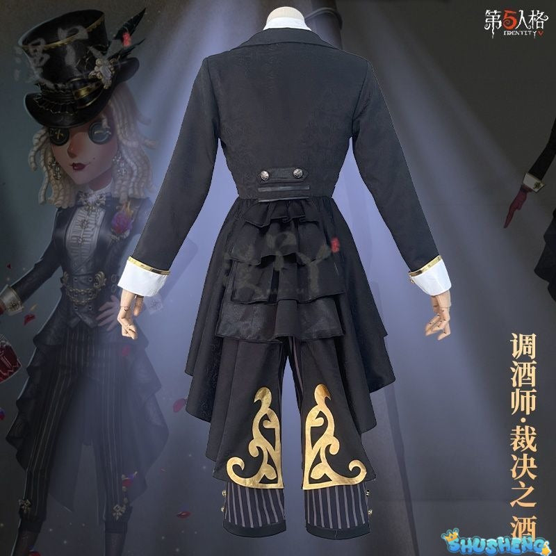 Game Identity V Demi Bourbon Cosplay Costume Barmaid True Proof New Skin Uniforms Costume Suits Black Clothes