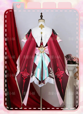 Shusheng-N Honkai Star Rail Hyacine Cosplay Costume Dress Hat Uniform Amphoreus Carnival Halloween Party for Women Girls Props