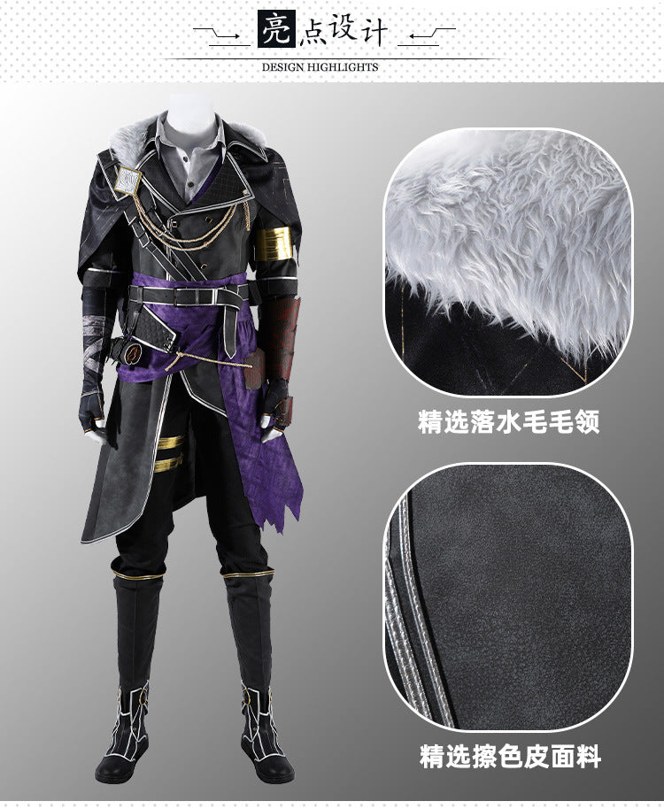 Shusheng-R Clair Obscur:Expedition 33 Verso Cosplay Costume Halloween Men's Fantasy Uniform Coat Props Shoes Accessories Set