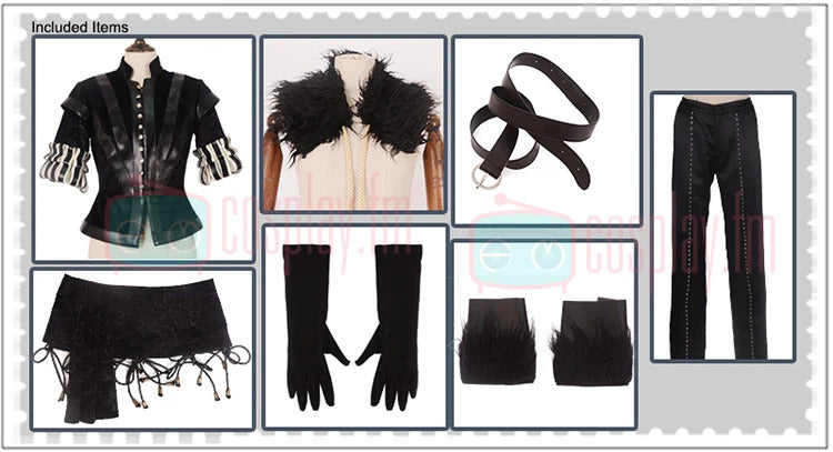 Game Witcher 3 Wild Hunt Cosplay Yennefer of Vengerberg Costume Halloween party fashion leather jacket vest gloves pants suit