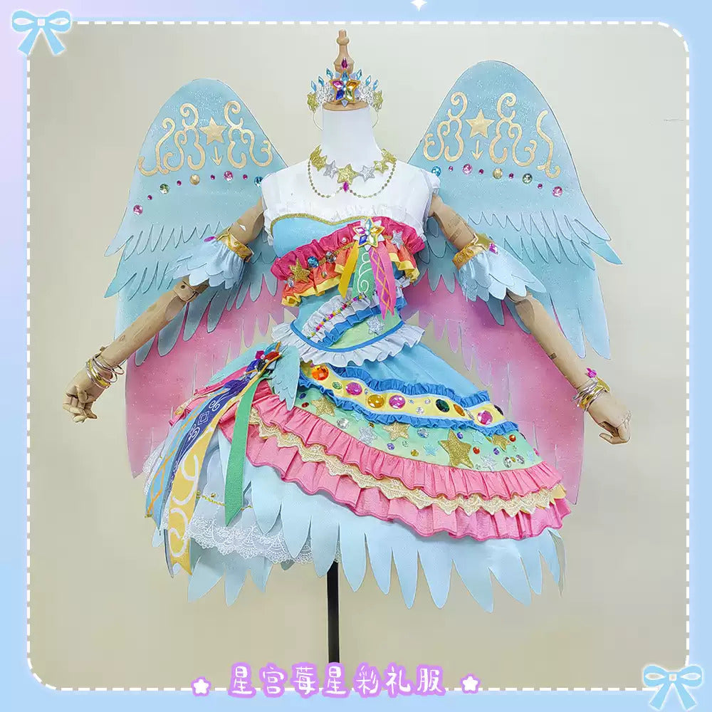 Shusheng-R Anime Aikatsu! Hoshimiya Ichigo Lolita Dress Cosplay Costume S-XXL