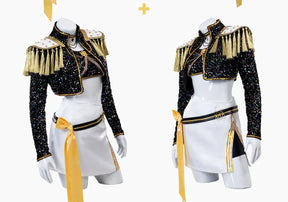 Anime KPop Demon Hunters Mira Cosplay Costume Black Gold Stage Outfit Huntrix Uniform Halloween Party Women Girls Carnival
