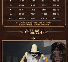 Game Identity V Demi Bourbon Barmaid Cosplay Costume Protective goggles hats gloves accessories props Halloween party New Set