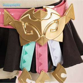 Shusheng-R Game Varesa Genshin Impact Cosplay Costume Strapless skirt top tail mask prop wig Halloween sweet uniform Woman New set XS-XXL