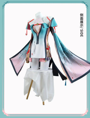 Shusheng wuthering waves Zhezhi cosplay costume wig dress uniform earrings headwear glasses Jinzhou Halloween party women props