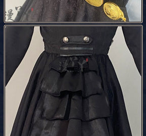 Game Identity V Demi Bourbon Cosplay Costume Barmaid True Proof New Skin Uniforms Costume Suits Black Clothes