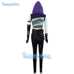 LoL Arcane Jinx Cosplay Costume Hat Finger Cover Outfits Women Vest Shorts Belt Gloves Halloween Carnival Suit Shusheng