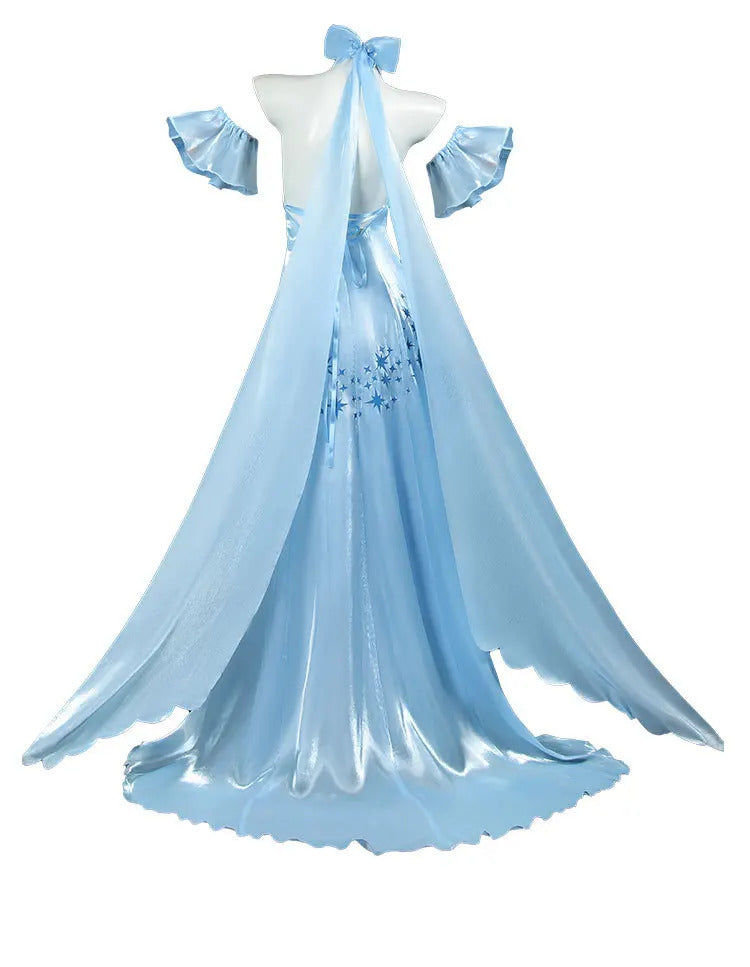 Shusheng-N Re:ZERO - Starting Life in Another World Emilia Cosplay Costume Crystal Dress Halloween Party Role Play Outfit Women