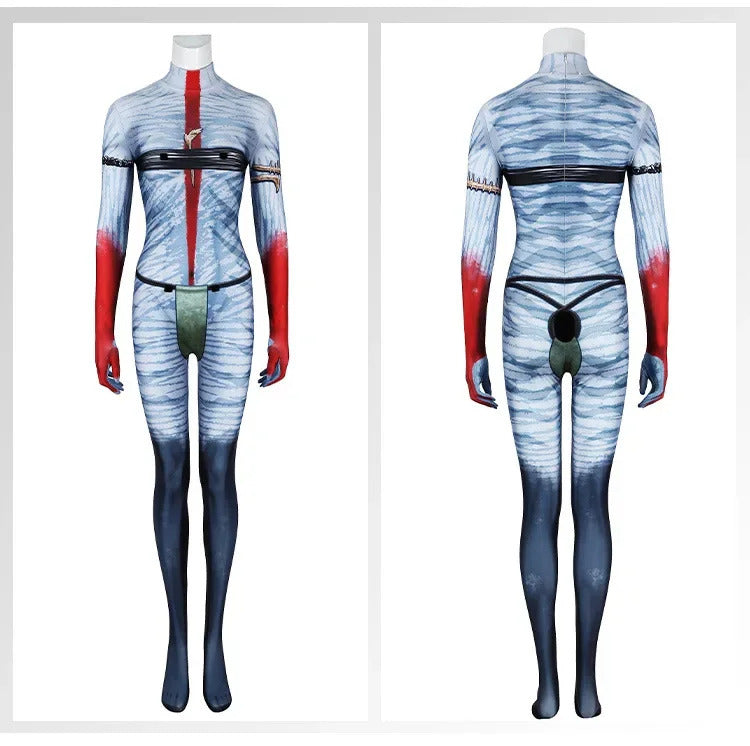 Shusheng-R Avatar:Fire and Ash Neytiri te Ckaha Mo'at’ite Cosplay Costume Tail Zentai Female Halloween Party Bodysuit