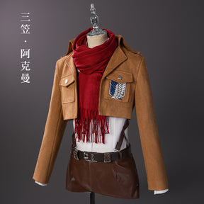 Anime  Cos  Attack On Titan Eren Jaeger Hange Zoe Cosplay Costume Survey Corps Mikasa·Ackerman Armin Arlert Full Set Women Men Cos