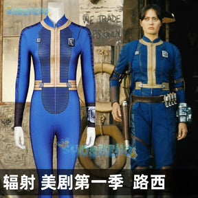 Lucy MacLean Cosplay Costume Fallout Season 1 Vault 33 Female Male Survivor Suit Jumpsuit Uniform Halloween Party Women Men Props