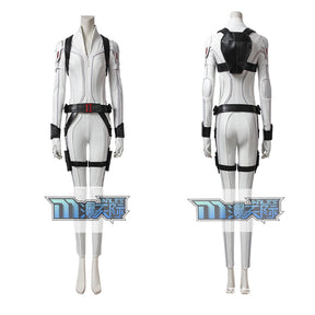 Superheroine Widow Cosplay Natasha Romanoff Costume White Battle Suit Women Outfit for Halloween Carnival Party Any Size