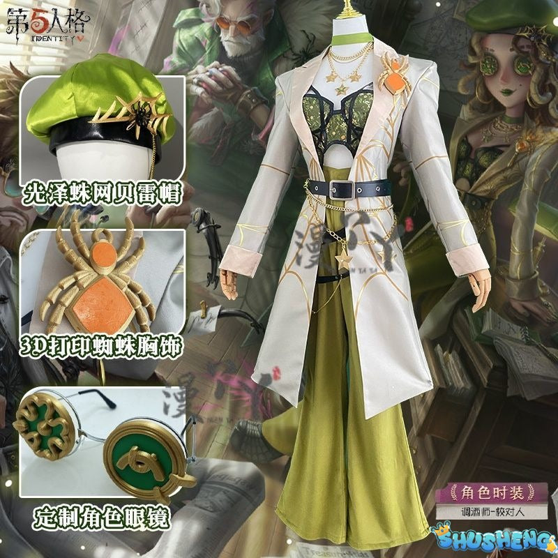 Games Identity V Demi Bourbon Cosplay Costume Barmaid Proofreader Uniform Halloween Carnival Party Christmas Play Role Clothing