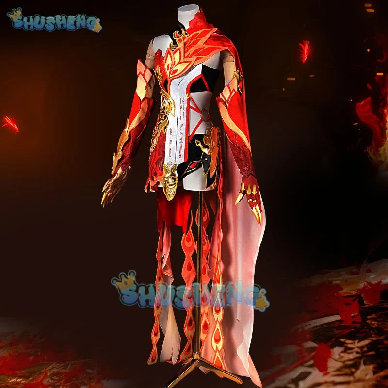 Anime game honkai impact 3 Fu Hua Fuka ceremonial dress sexy Halloween Carnival role cosplay costume complete set