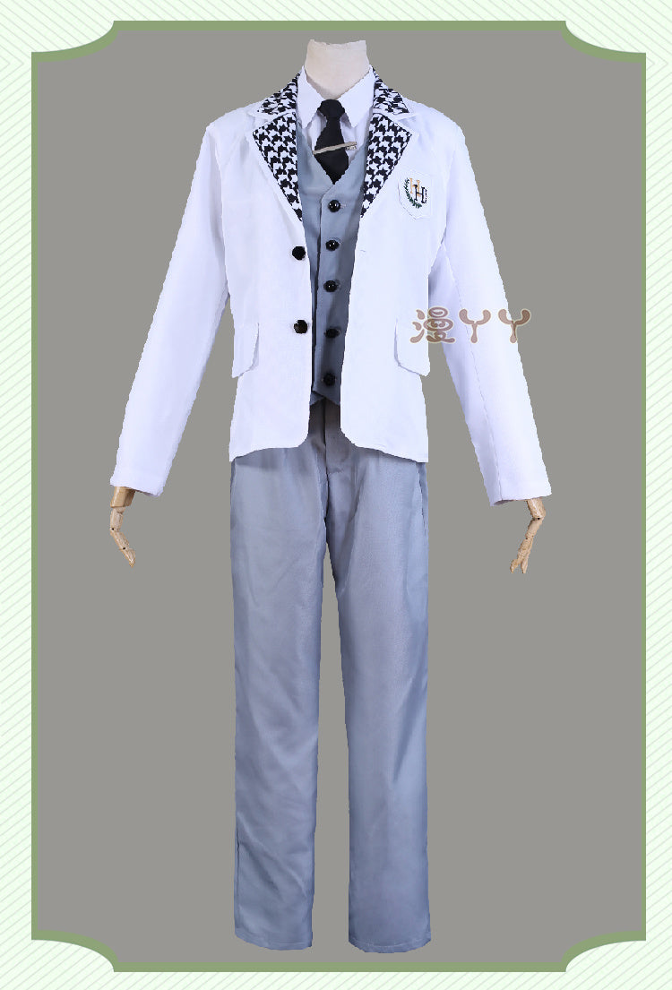 Blue Lock Anime Cosplay Costume Reo Mikage DK School Uniform Embroidery Suit Rose Net Sythetic Fibers