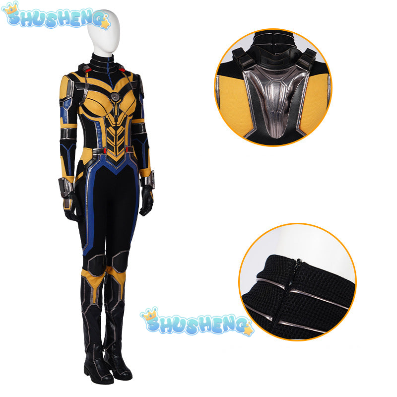 Hope Wasp Cosplay Movie Ant-Man and the Wasp Quantumania Hope Wasp Jumpsuit Suit Women Halloween Carnival Cosplay Costume